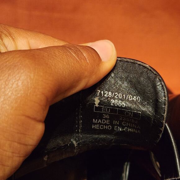 ZARA Trafaluc Black Chunky Platform Mary Janes Lug Sole Ankle Booties Sz 6 /36 - Picture 6 of 10